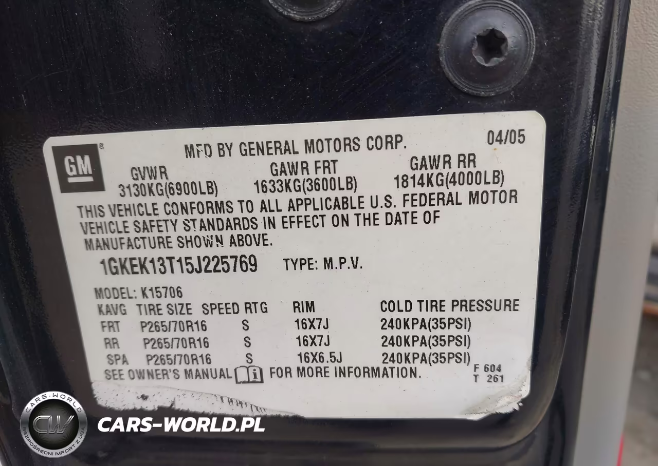 2005 GMC Yukon Slt VIN:1GKEK13T15J225769 - 9
