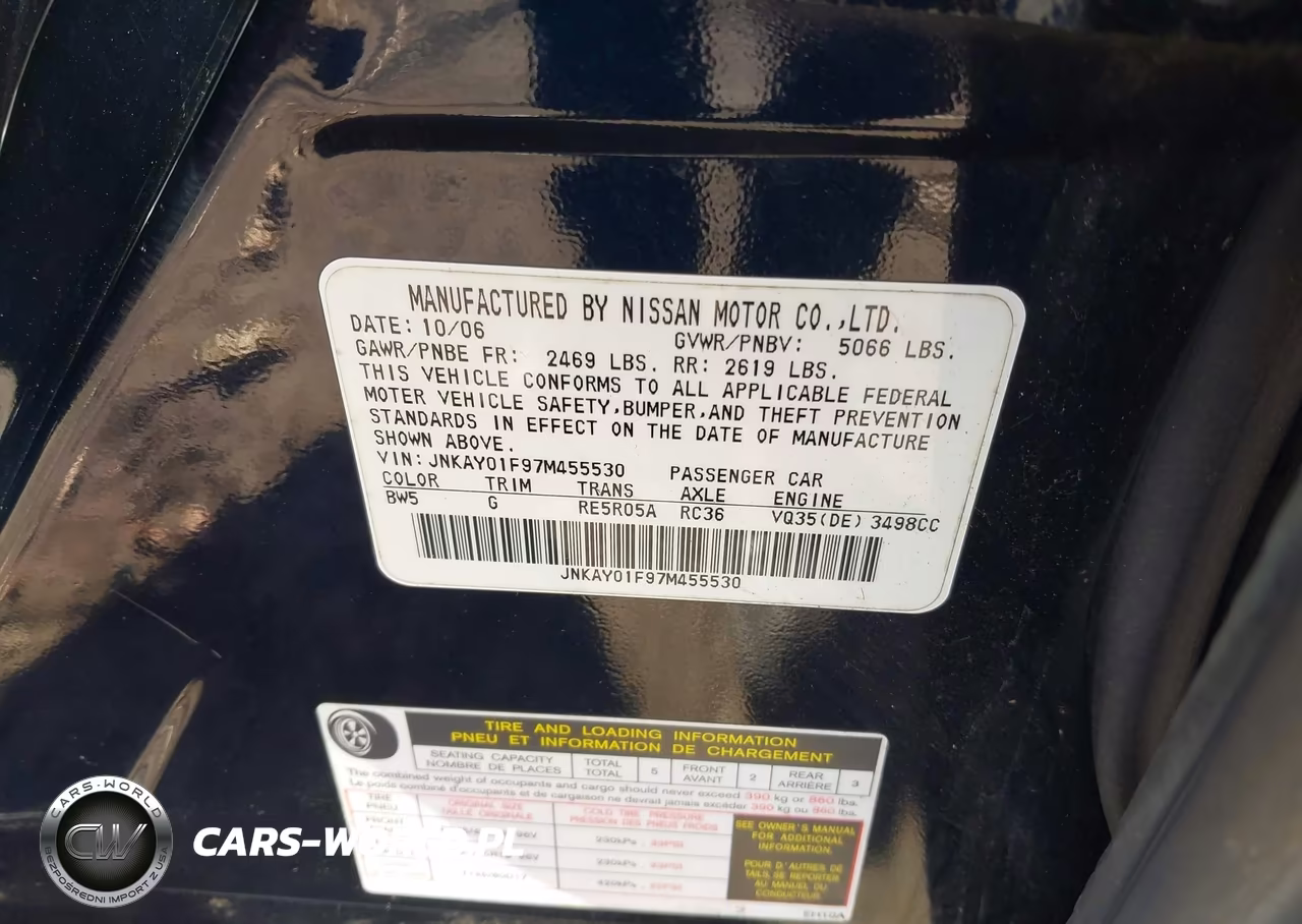 2007 Infiniti M35X VIN:JNKAY01F97M455530 - 9