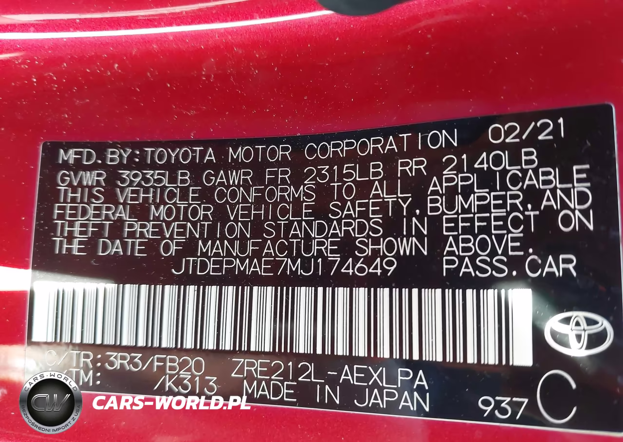 2021 Toyota Corolla Le VIN:JTDEPMAE7MJ174649 - 9