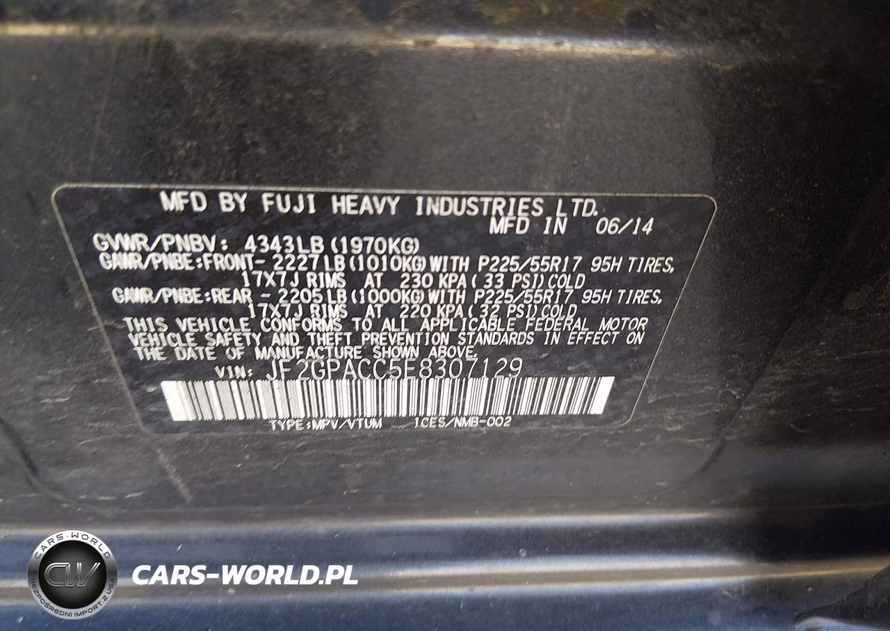 2014 Subaru Xv Crosstrek 2.0I Premium VIN:JF2GPACC5E8307129 - 9