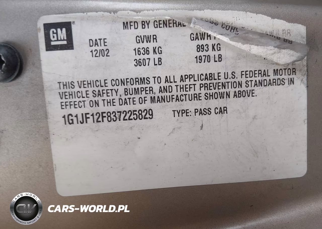 2003 Chevrolet Cavalier Ls VIN:1G1JF12F837225829 - 9