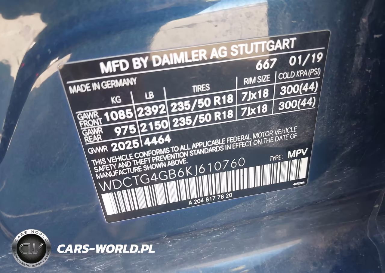 2019 Mercedes-Benz Gla 250 4Matic VIN:WDCTG4GB6KJ610760 - 9