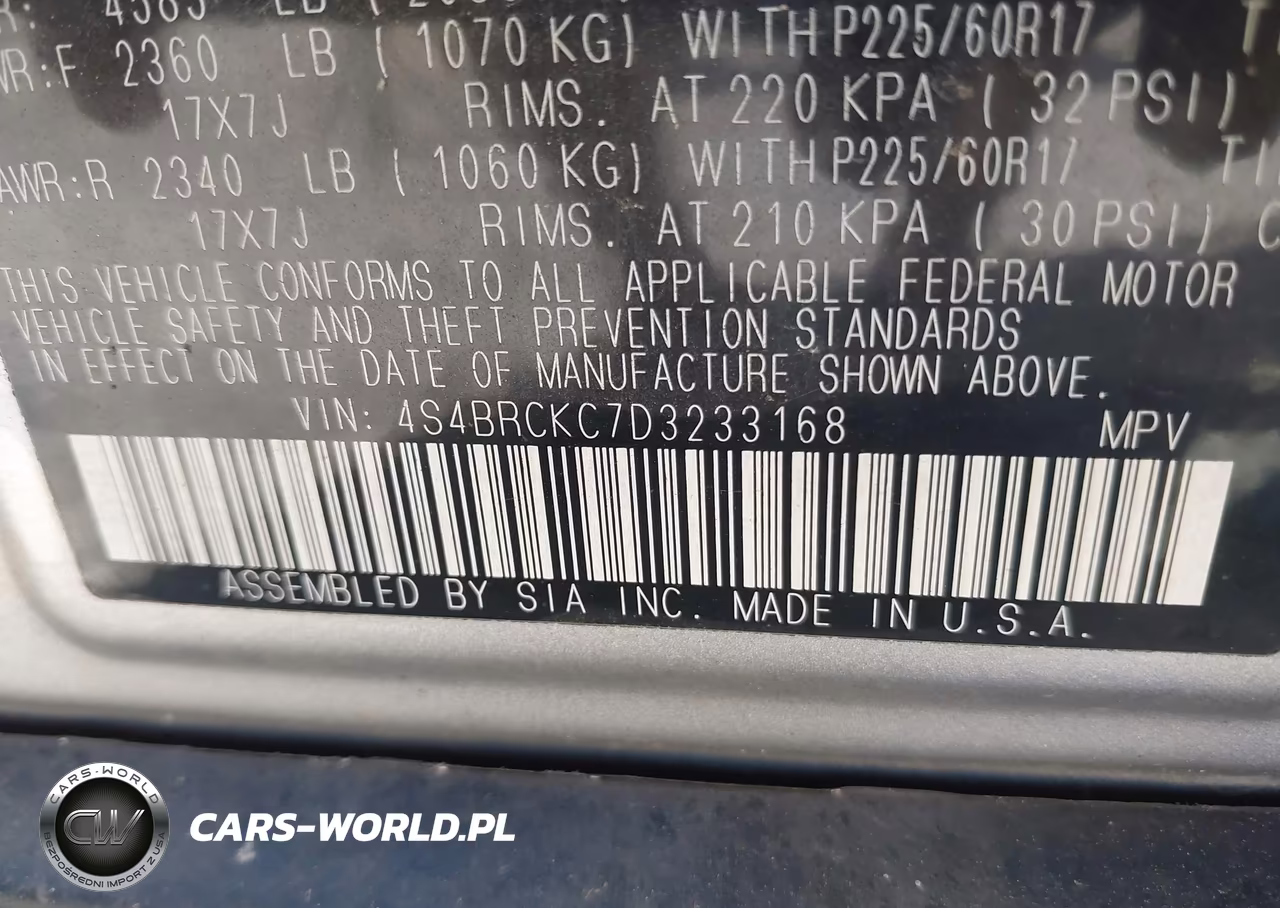 2013 Subaru Outback 2.5I Limited VIN:4S4BRCKC7D3233168 - 9