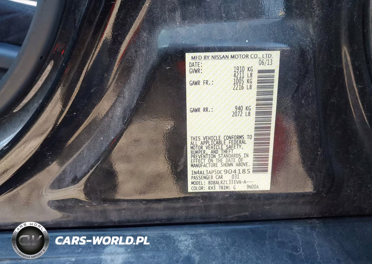 2013 Nissan Altima 2.5 S VIN:1N4AL3AP5DC904185 - 9