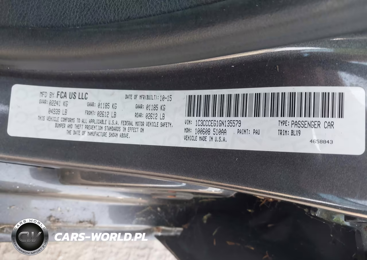 2016 Chrysler 200 C VIN:1C3CCCEG1GN135579 - 9
