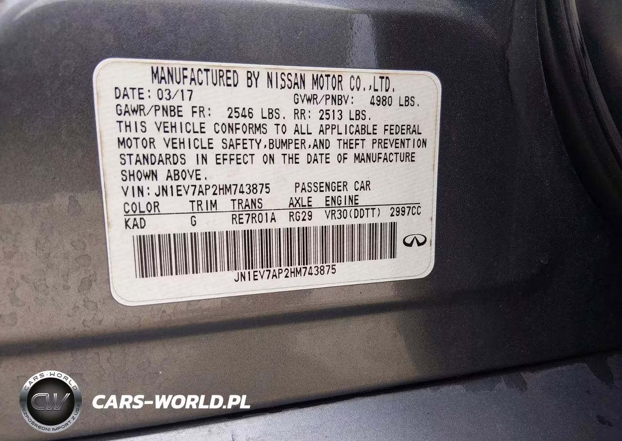 2017 Infiniti Q50 3.0T Premium VIN:JN1EV7AP2HM743875 - 9