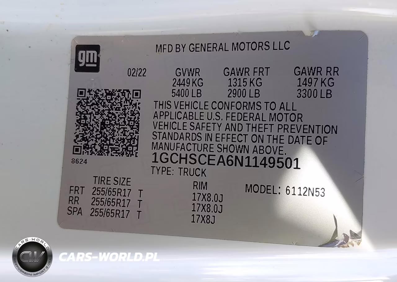 2022 Chevrolet Colorado Lt VIN:1GCHSCEA6N1149501 - 9