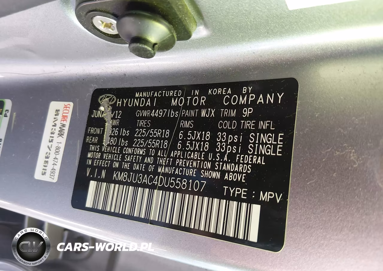 2013 Hyundai Tucson Limited VIN:KM8JU3AC4DU558107 - 9