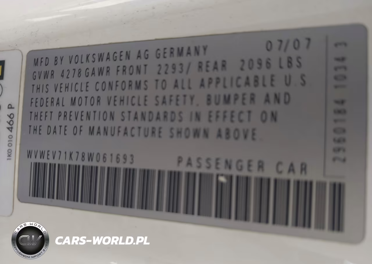 2008 Volkswagen Gti 2-Door VIN:WVWEV71K78W061693 - 9