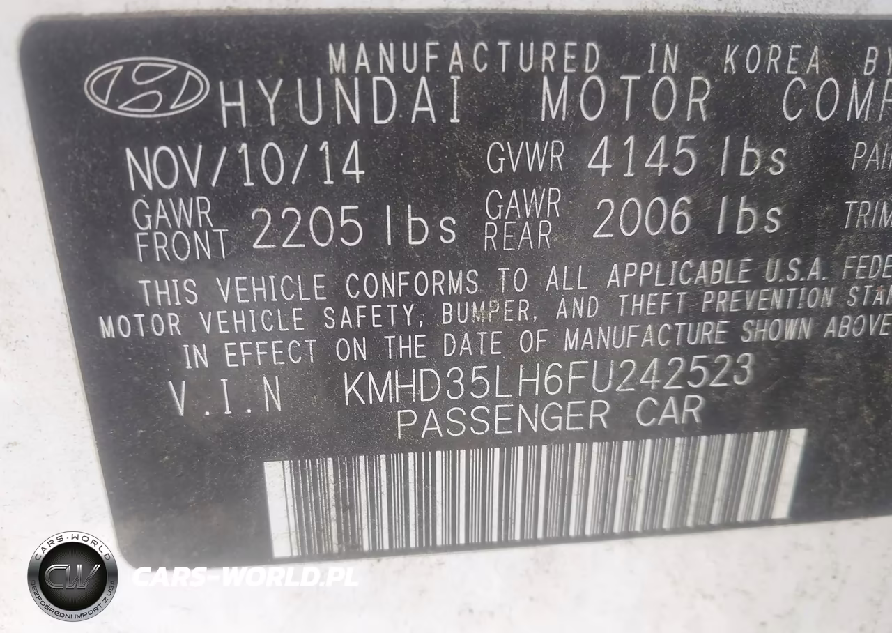 2015 Hyundai Elantra Gt VIN:KMHD35LH6FU242523 - 9