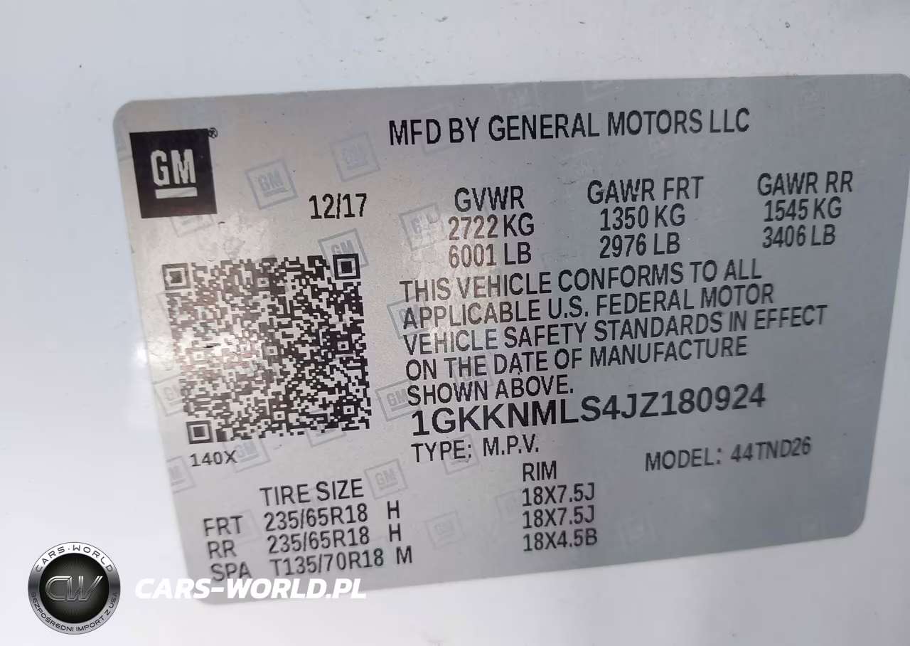 2018 GMC Acadia Slt-1 VIN:1GKKNMLS4JZ180924 - 9