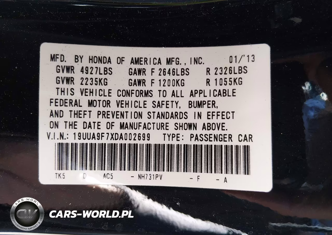 2013 Acura Tl 3.7 VIN:19UUA9F7XDA002699 - 9