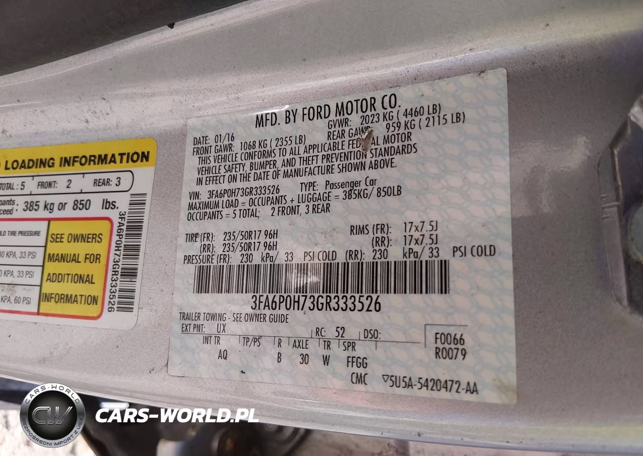 2016 Ford Fusion Se VIN:3FA6P0H73GR333526 - 9
