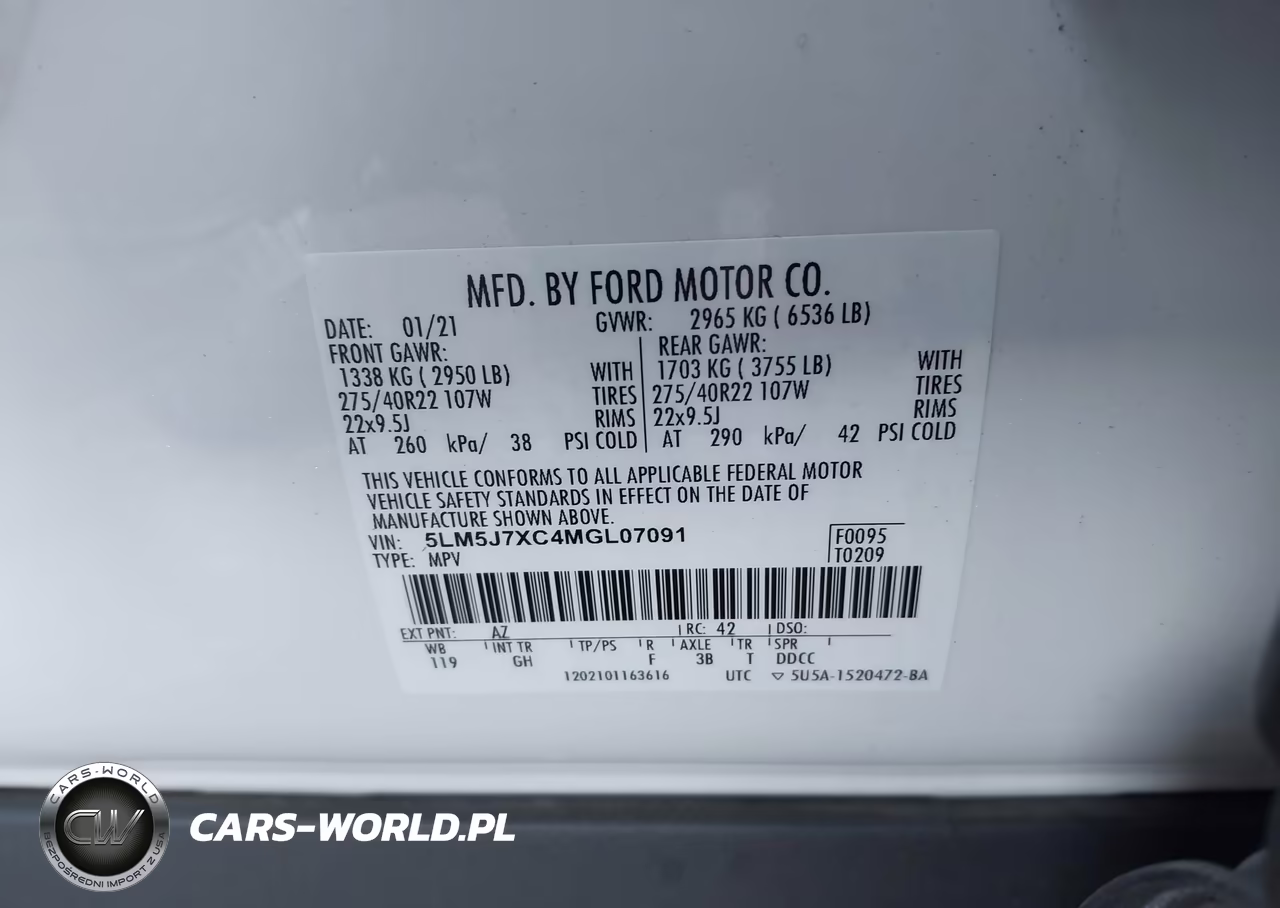 2021 Lincoln Aviator Reserve VIN:5LM5J7XC4MGL07091 - 9