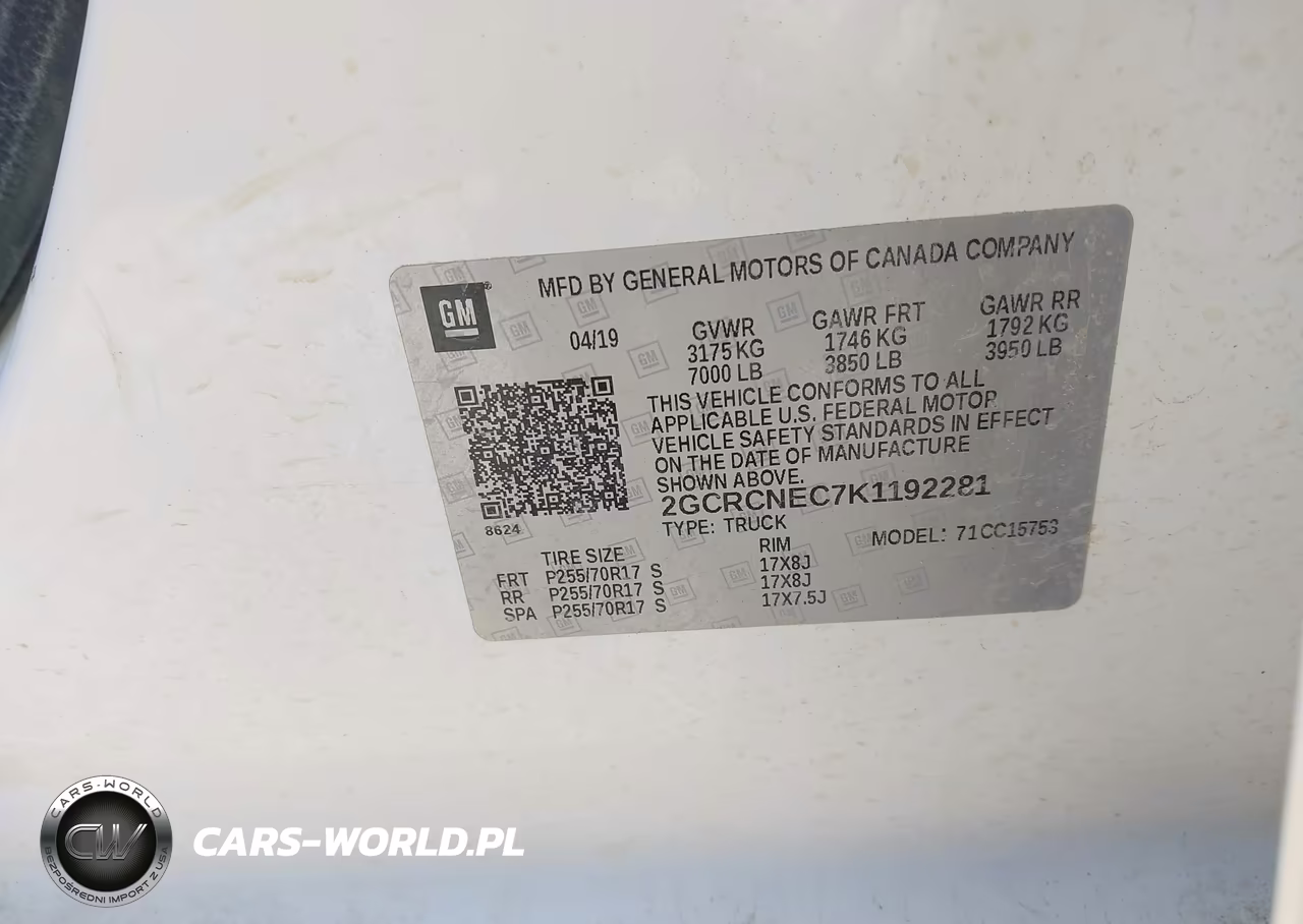 2019 Chevrolet Silverado 1500 Ld Wt VIN:2GCRCNEC7K1192281 - 9