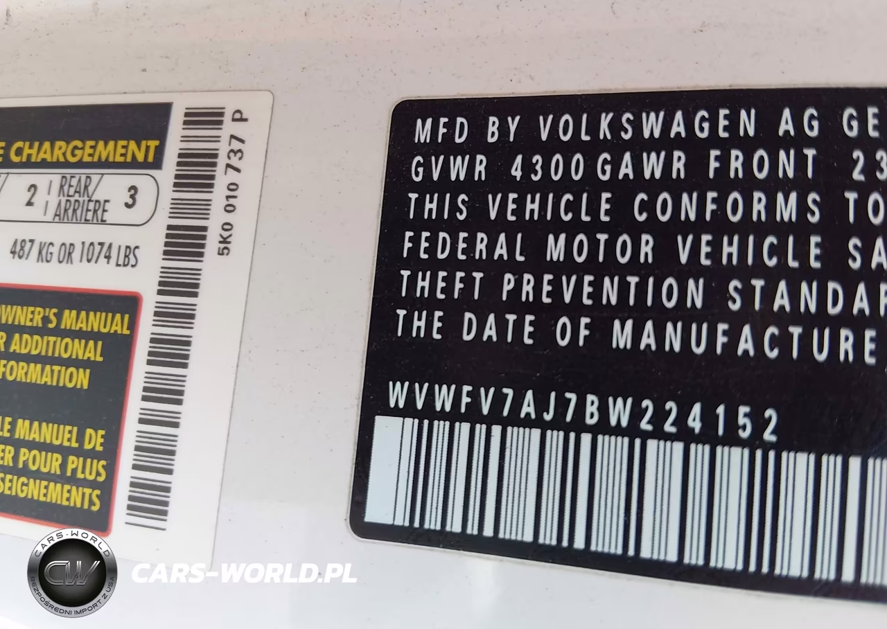2011 Volkswagen Gti 2-Door VIN:WVWFV7AJ7BW224152 - 9