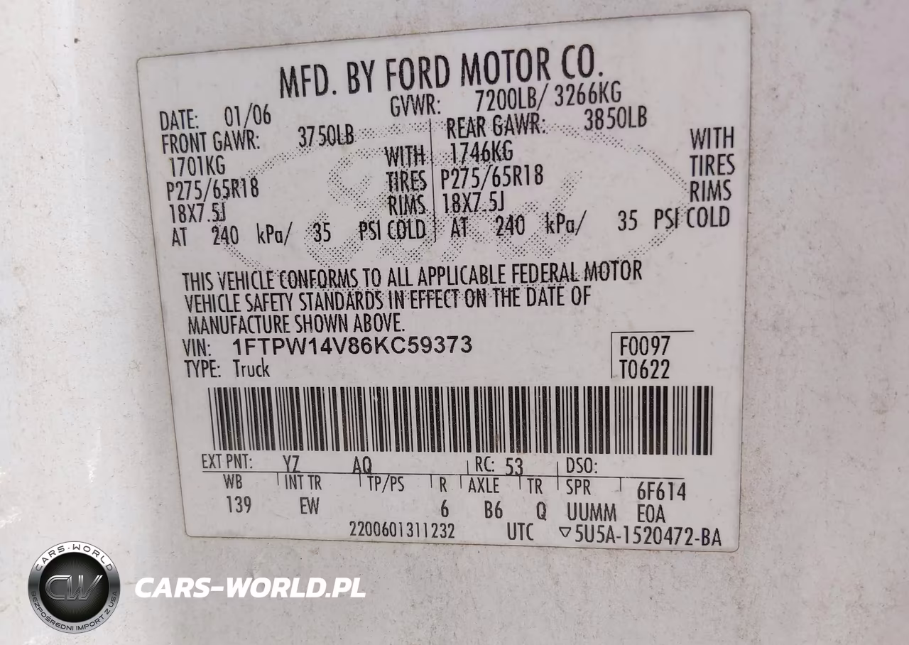 2006 Ford F-150 Fx4-Lariat-Xlt VIN:1FTPW14V86KC59373 - 9
