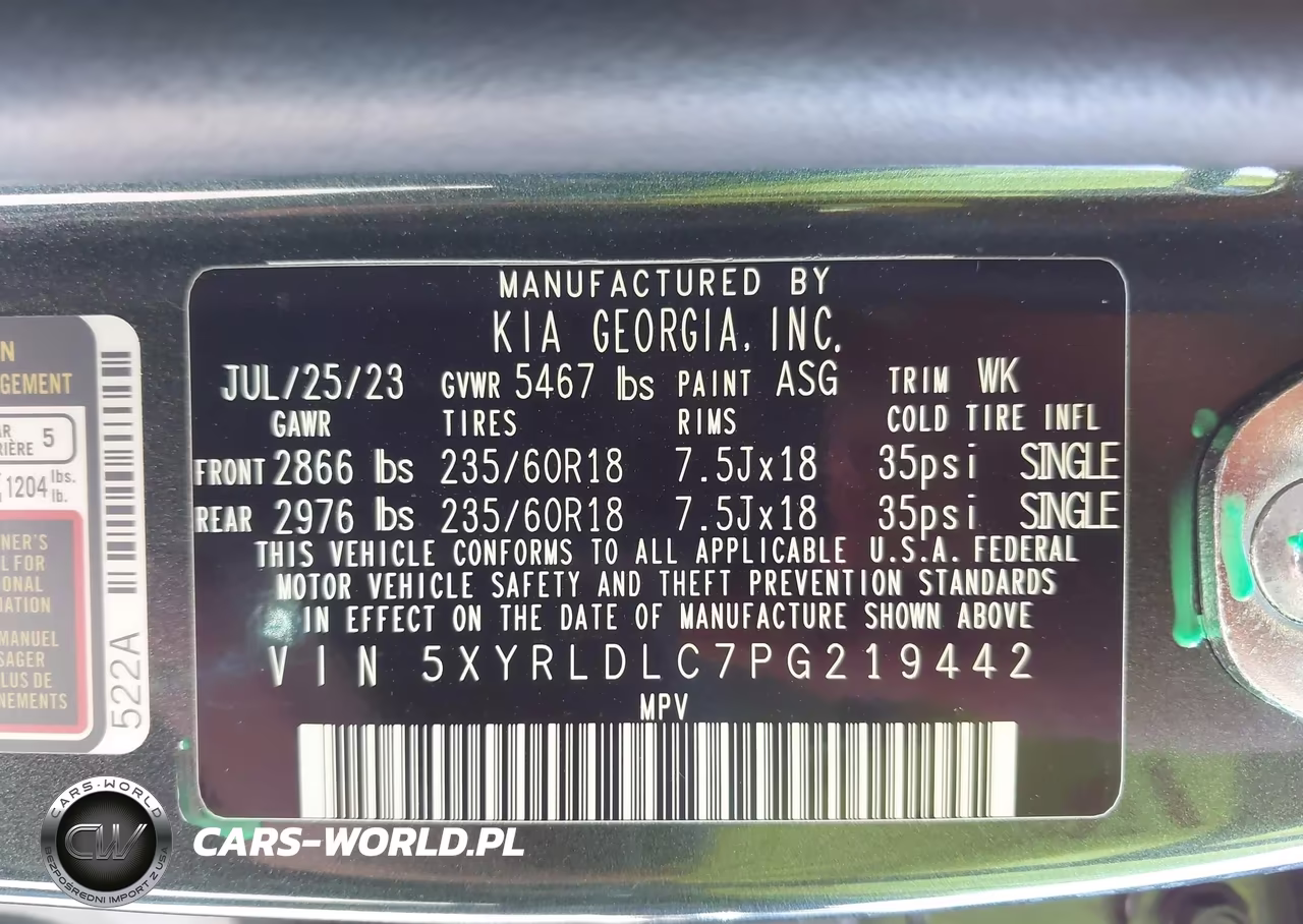 2023 Kia Sorento X-Line S VIN:5XYRLDLC7PG219442 - 9