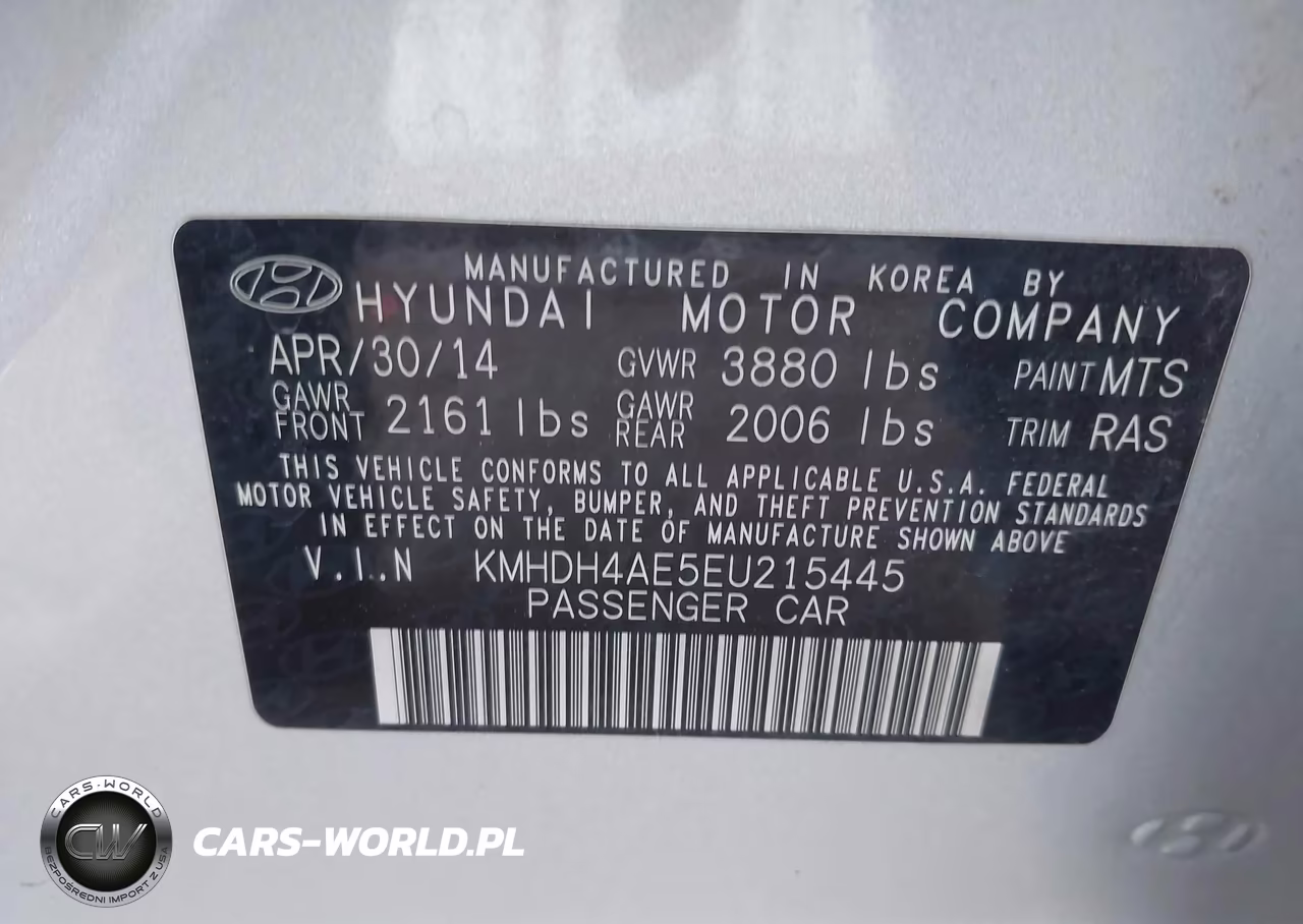 2014 Hyundai Elantra Se VIN:KMHDH4AE5EU215445 - 9