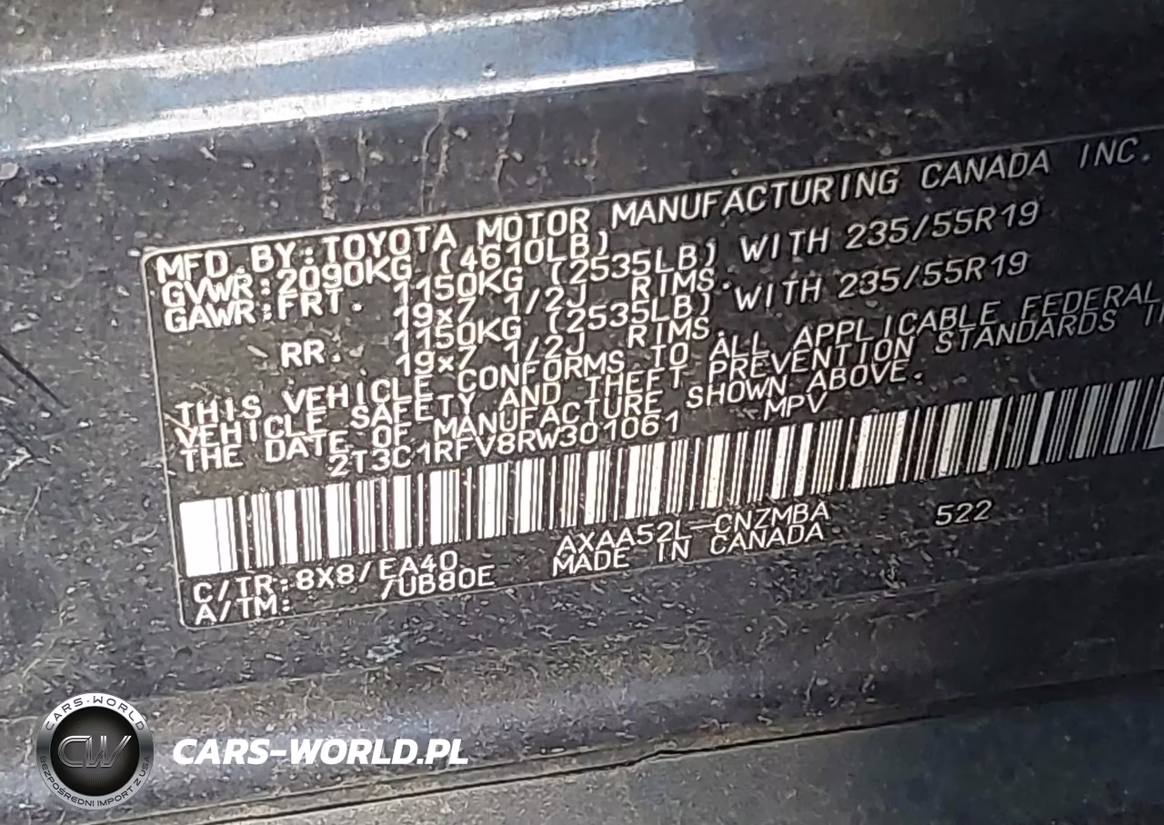 2024 Toyota Rav4 Xle Premium VIN:2T3C1RFV8RW301061 - 9