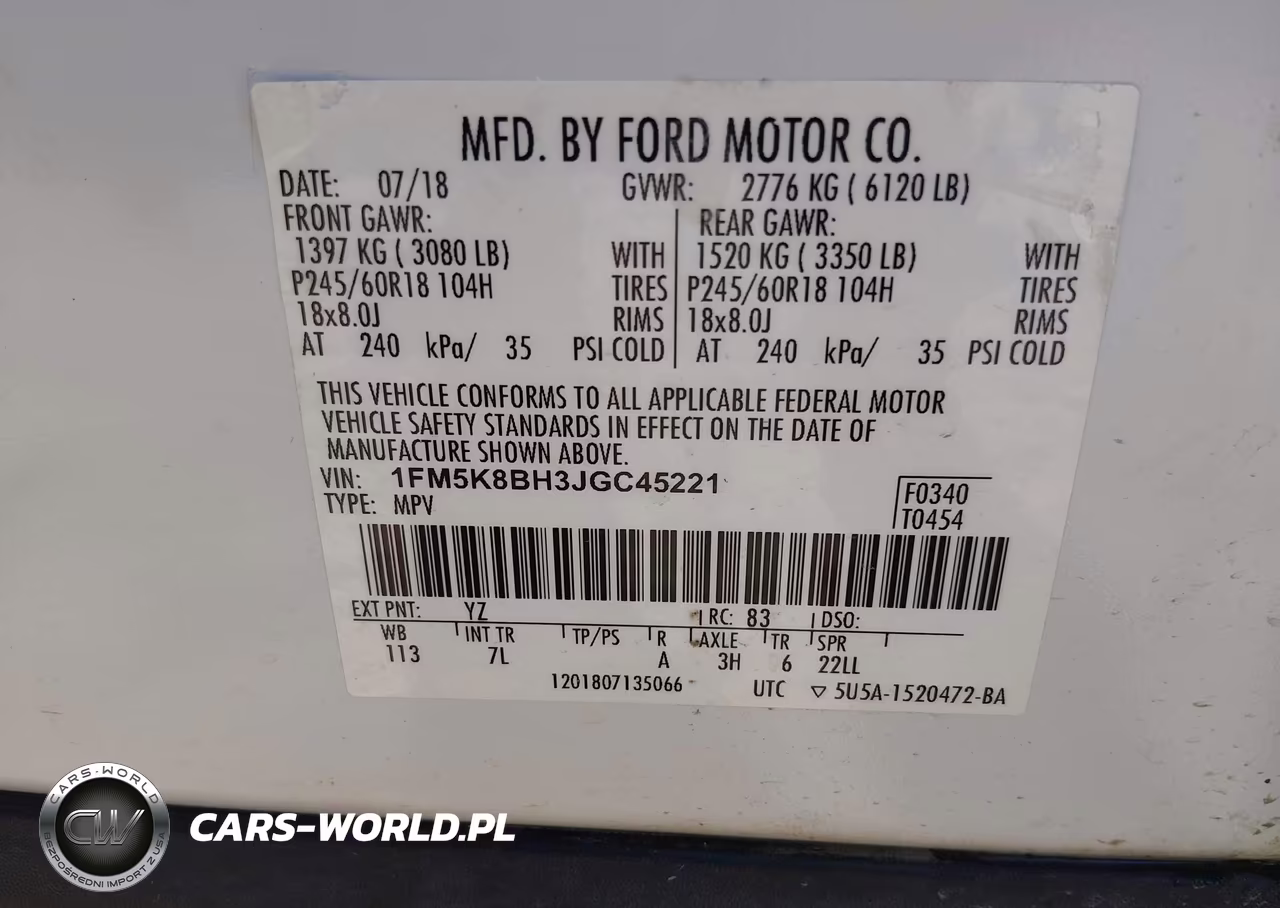 2018 Ford Explorer VIN:1FM5K8BH3JGC45221 - 9