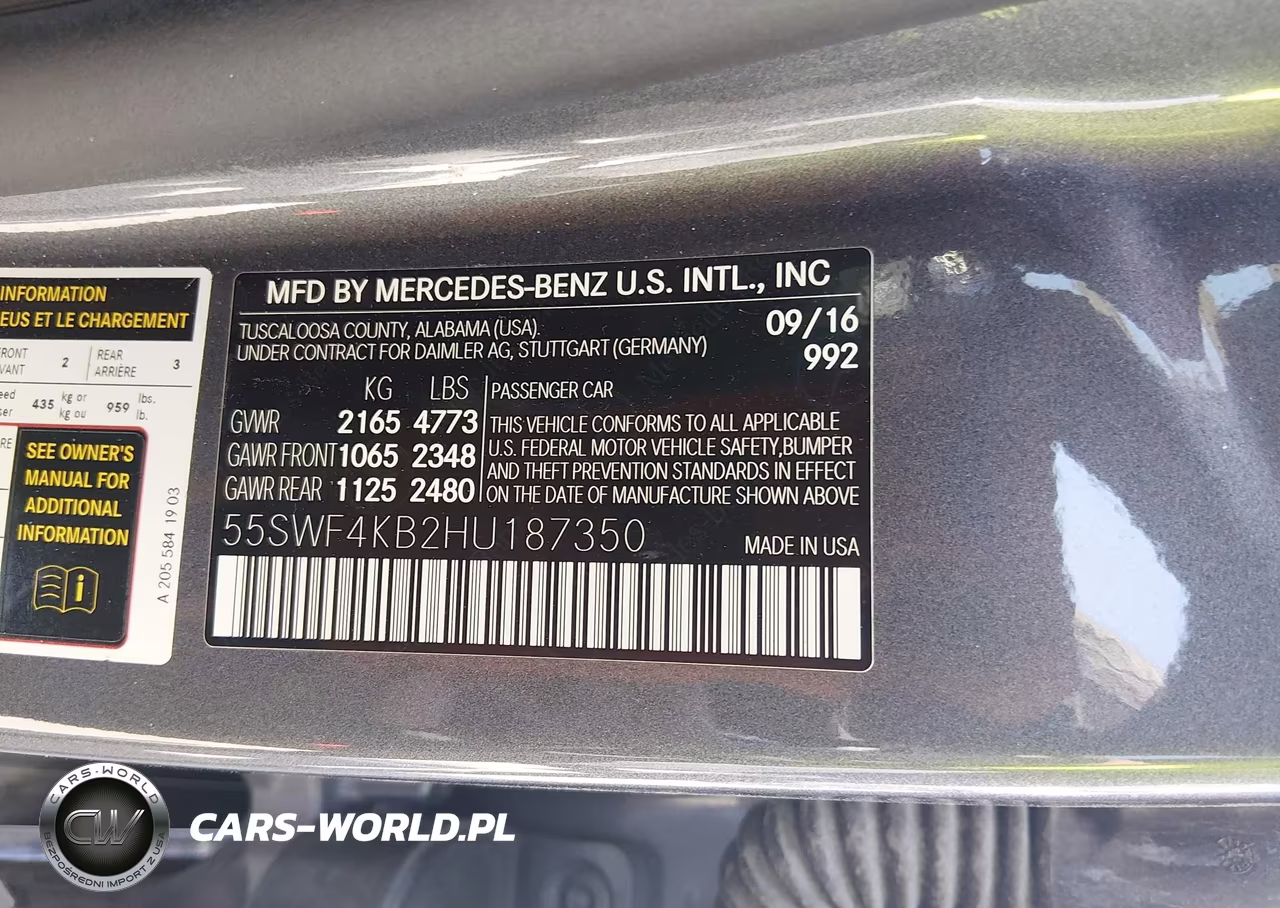 2017 Mercedes-Benz C 300 4Matic VIN:55SWF4KB2HU187350 - 9