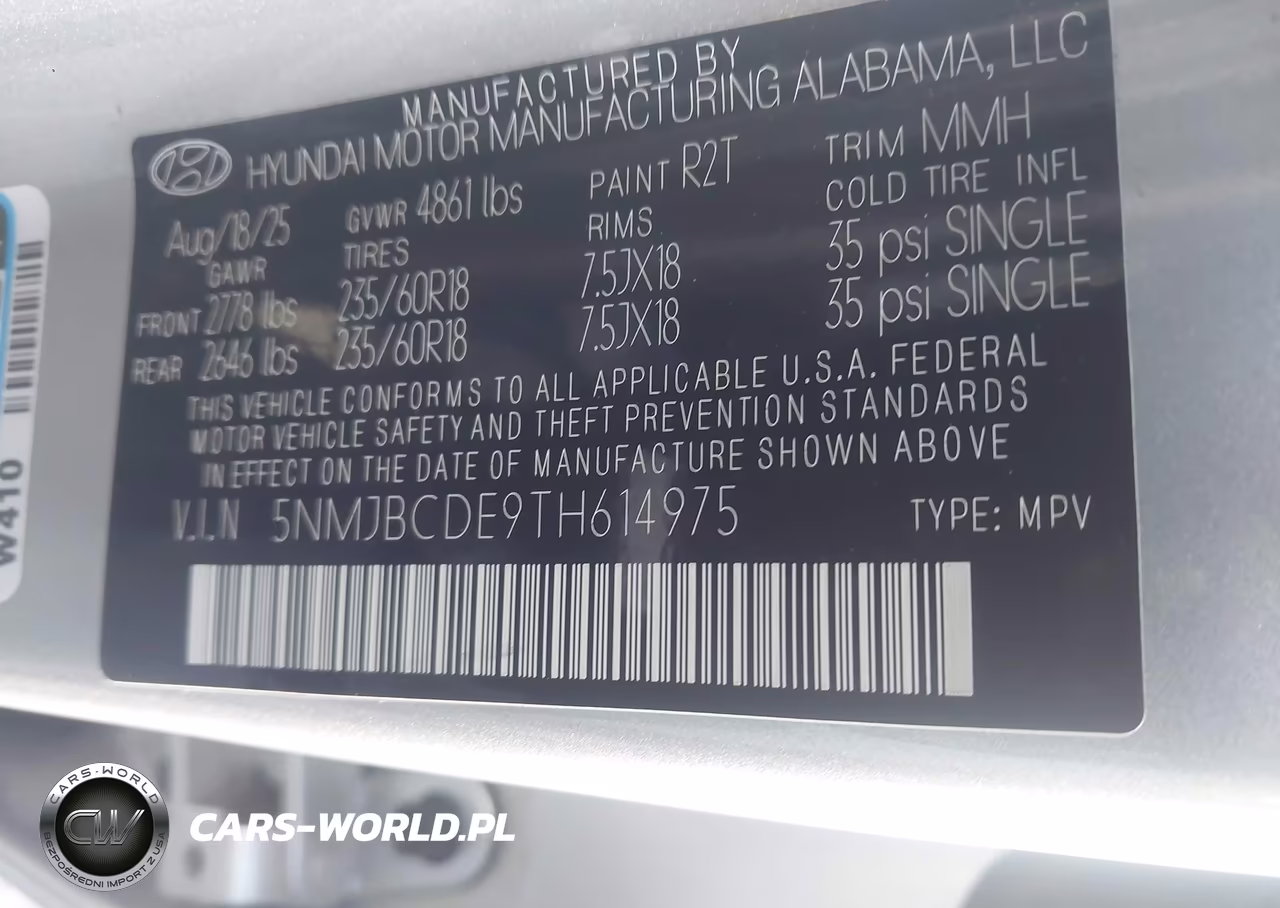 2026 Hyundai Tucson Sel VIN:5NMJBCDE9TH614975 - 9