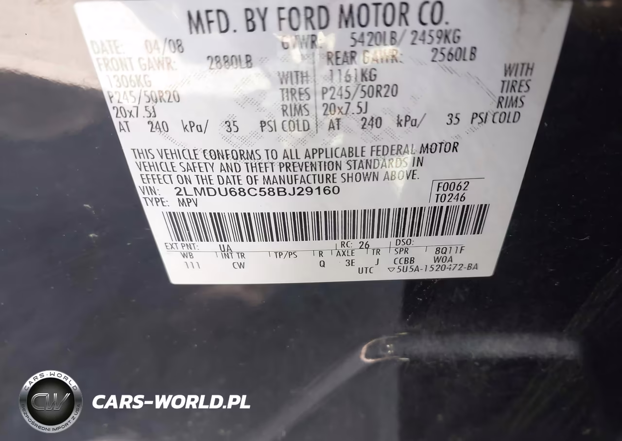 2008 Lincoln Mkx VIN:2LMDU68C58BJ29160 - 9