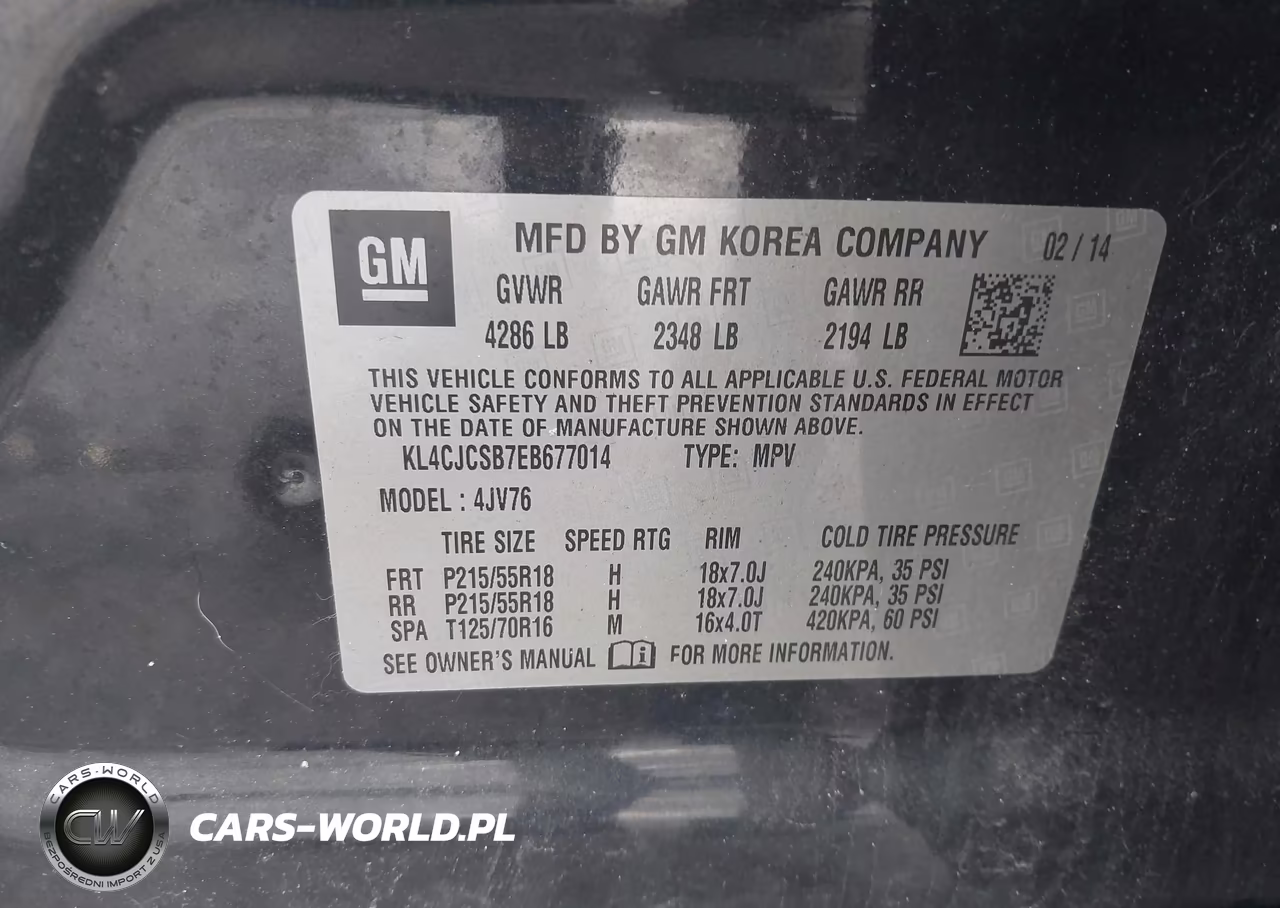 2014 Buick Encore Leather VIN:KL4CJCSB7EB677014 - 9