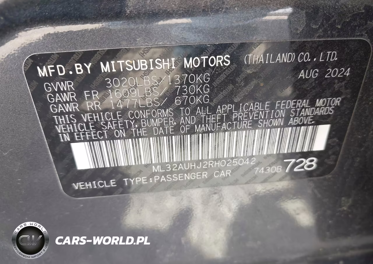 2024 Mitsubishi Mirage Es-Le VIN:ML32AUHJ2RH025042 - 9