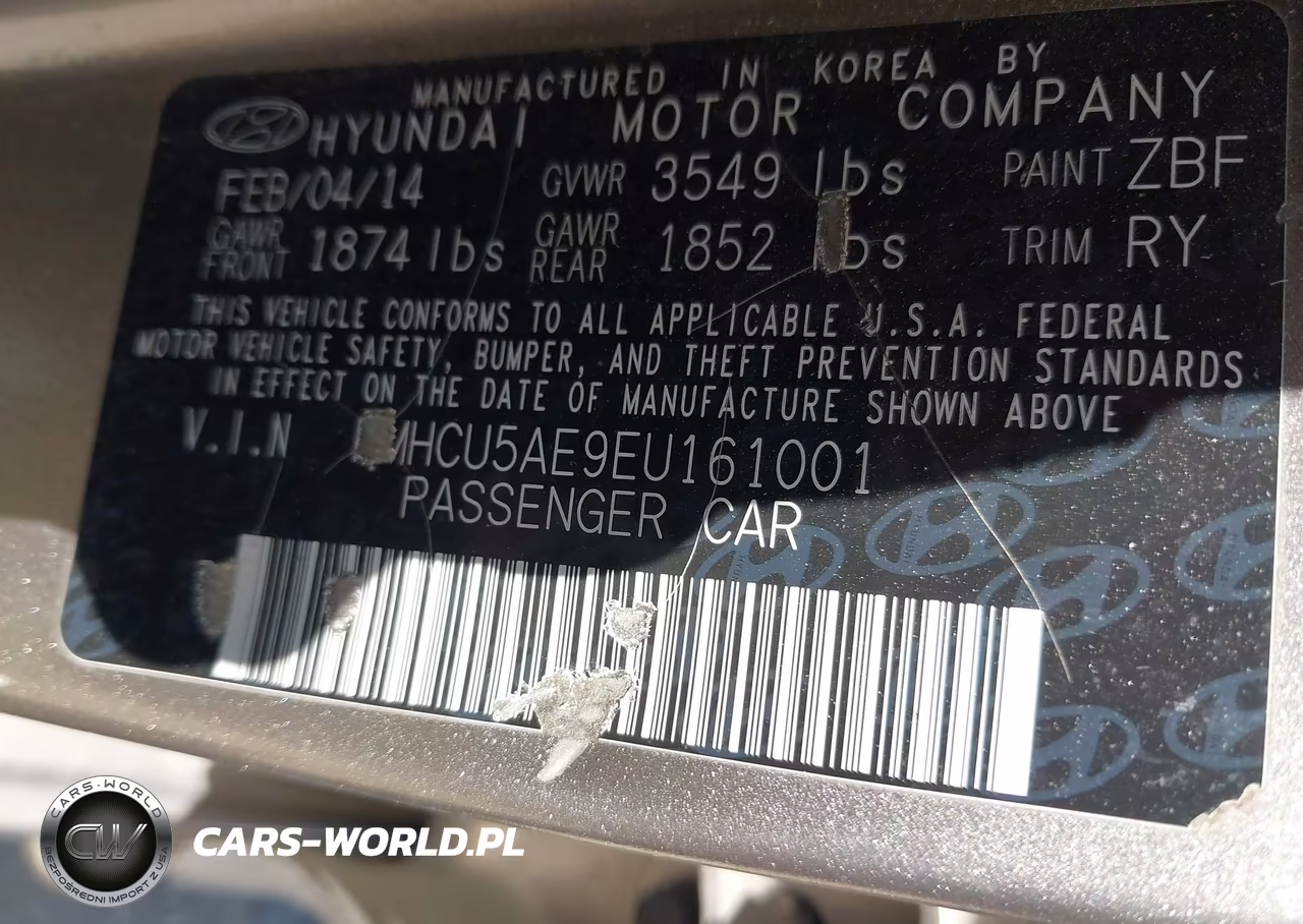 2014 Hyundai Accent Se VIN:KMHCU5AE9EU161001 - 9