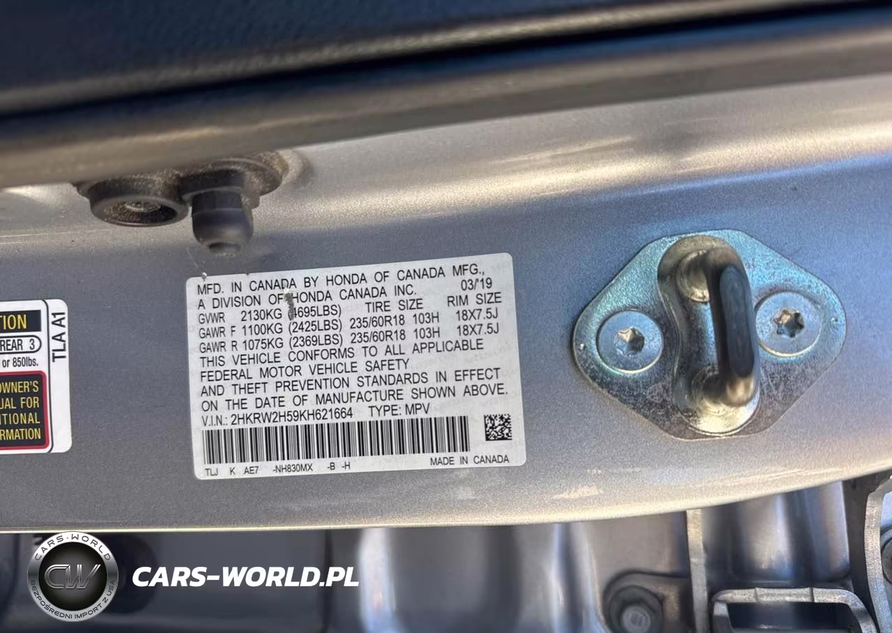 2019 Honda Cr-V Ex VIN:2HKRW2H59KH621664 - 9