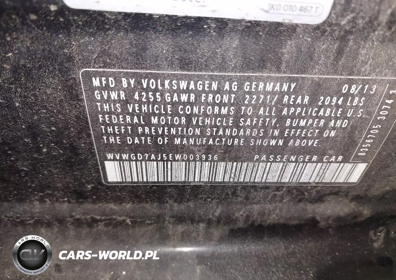 2014 Volkswagen Gti Driver's Edition VIN:WVWGD7AJ5EW003936 - 9