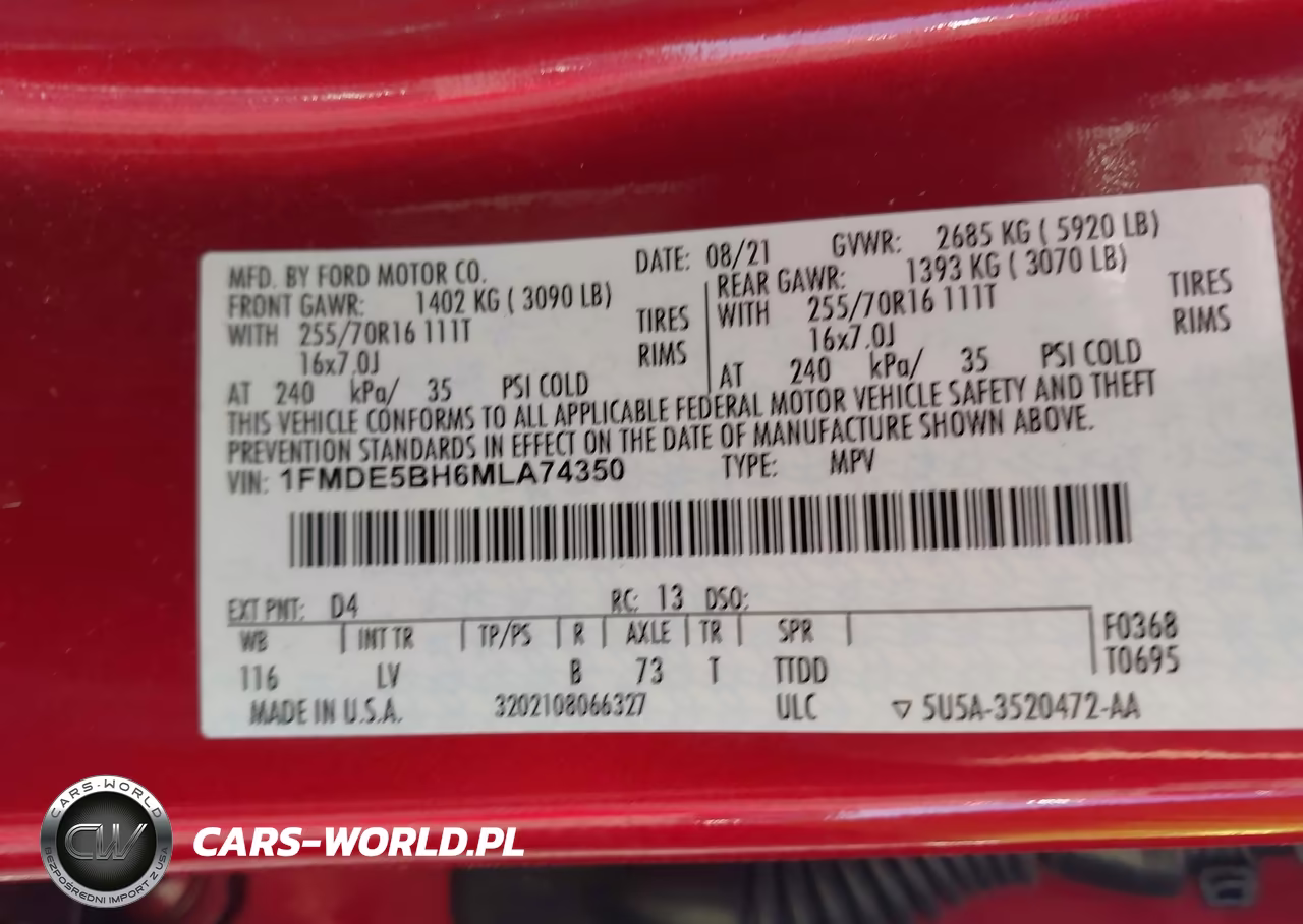 2021 Ford Bronco VIN:1FMDE5BH6MLA74350 - 9