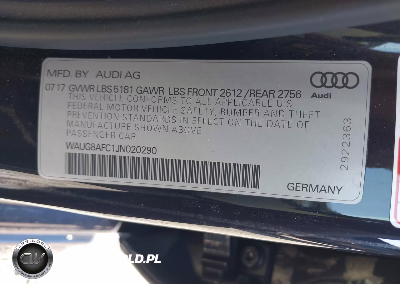 2018 Audi A6 2.0T Premium Plus VIN:WAUG8AFC1JN020290 - 9