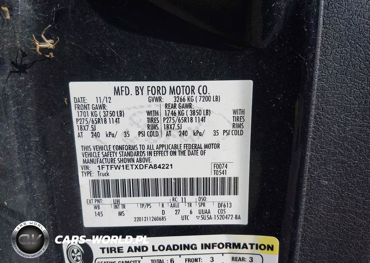 2013 Ford F-150 Xlt VIN:1FTFW1ETXDFA84221 - 9