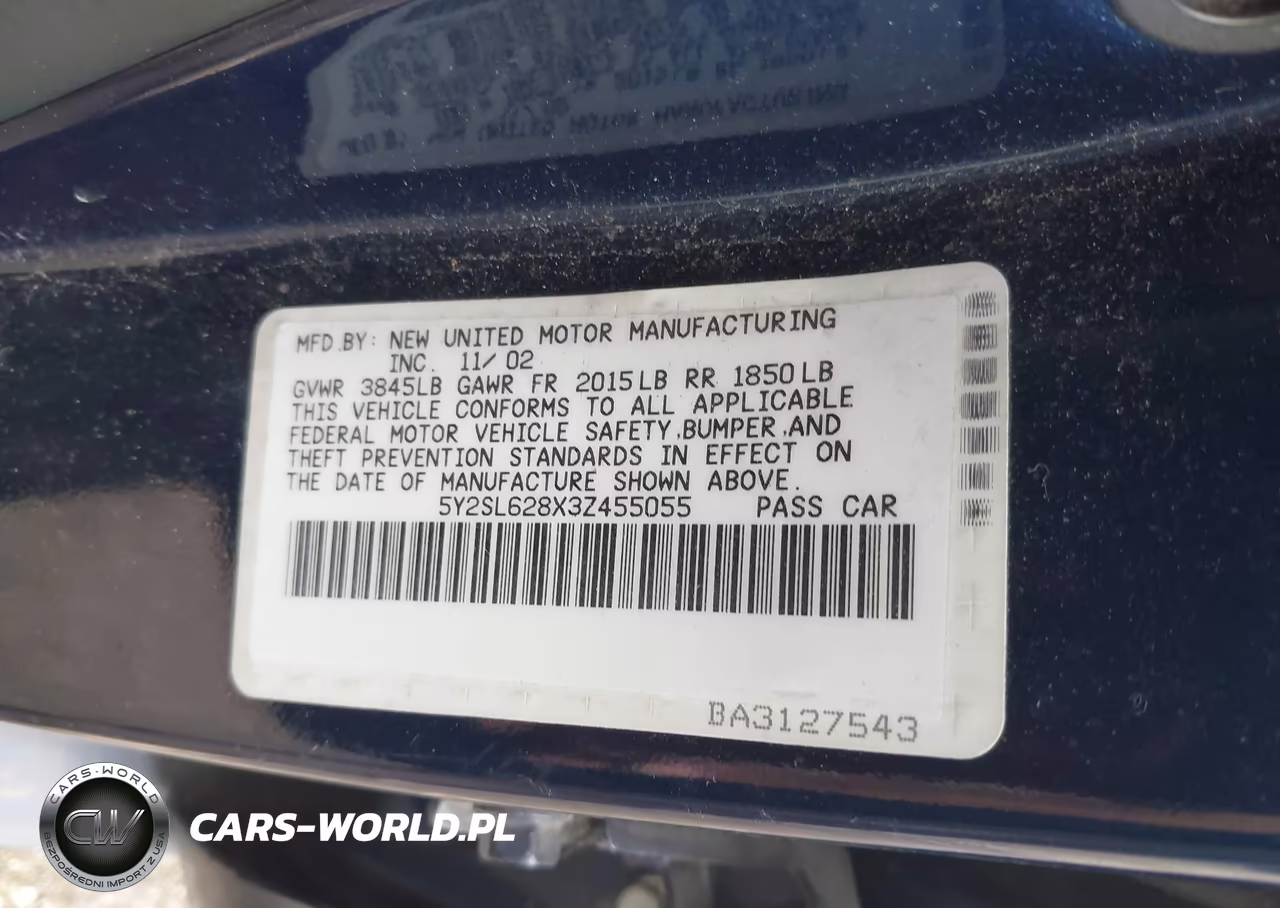 2003 Pontiac Vibe VIN:5Y2SL628X3Z455055 - 9