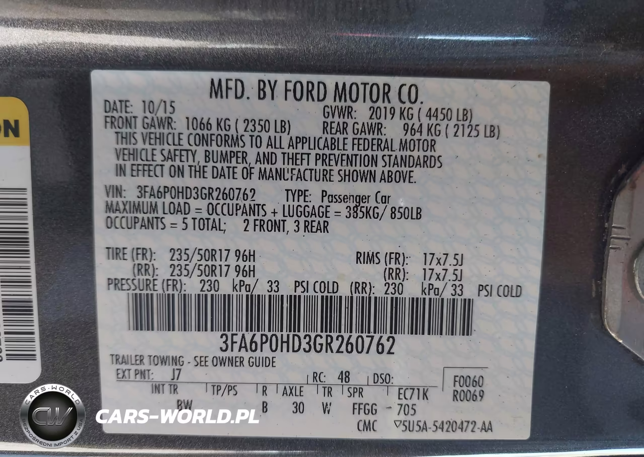 2016 Ford Fusion Se VIN:3FA6P0HD3GR260762 - 9