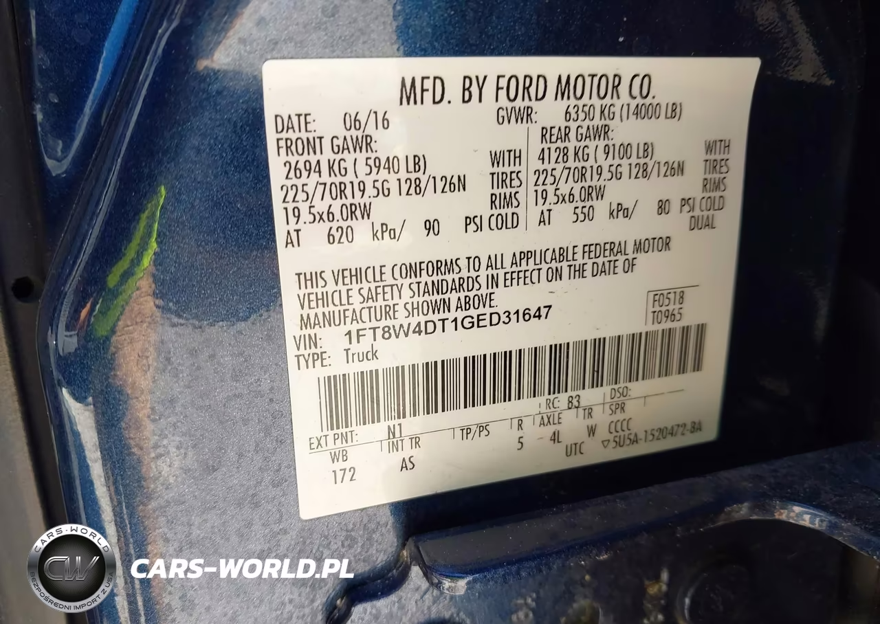 2016 Ford F-450 Xl VIN:1FT8W4DT1GED31647 - 9