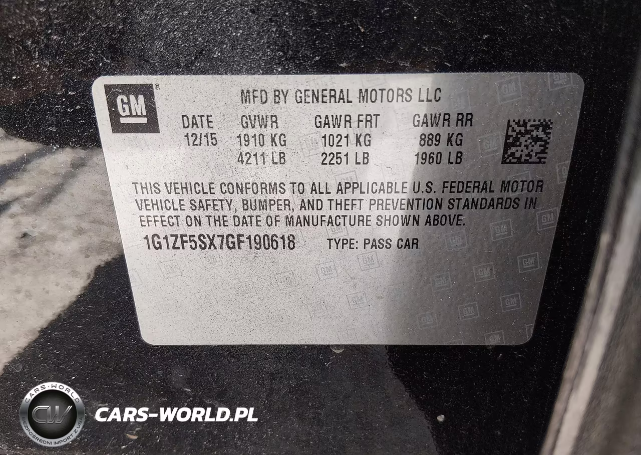 2016 Chevrolet Malibu 2Lt VIN:1G1ZF5SX7GF190618 - 9