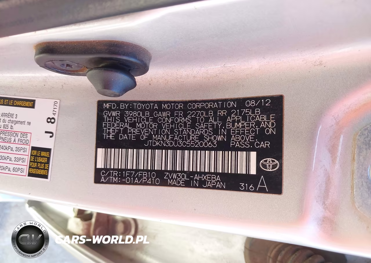 2012 Toyota Prius Three VIN:JTDKN3DU3C5520063 - 9