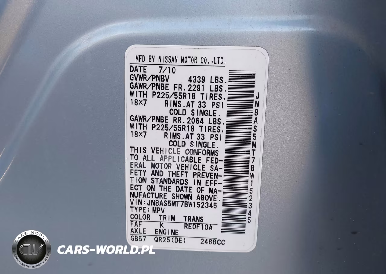 2011 Nissan Rogue Sv VIN:JN8AS5MT7BW152345 - 9