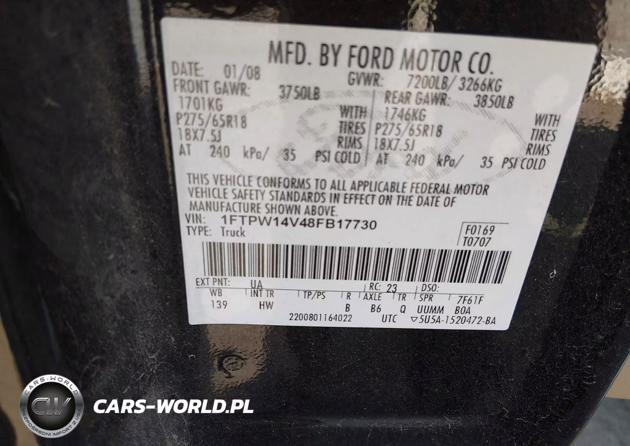 2008 Ford F-150 60Th Anniversary-Fx4-King Ranch-Lariat-Xlt VIN:1FTPW14V48FB17730 - 9