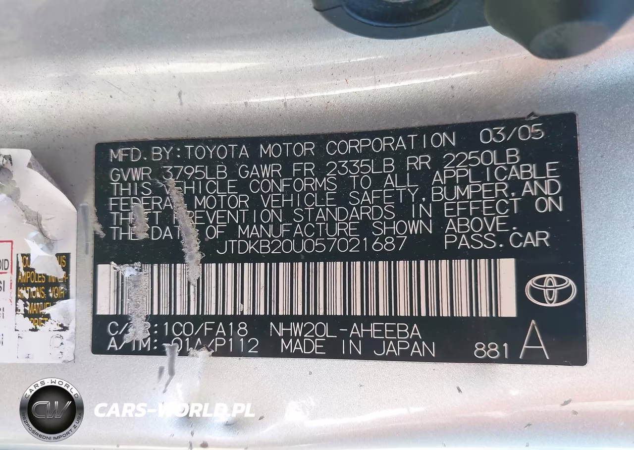 2005 Toyota Prius VIN:JTDKB20U057021687 - 9