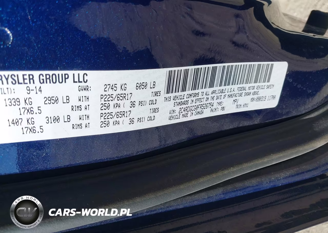 2015 Dodge Grand Caravan Sxt VIN:2C4RDGCG0FR526754 - 9