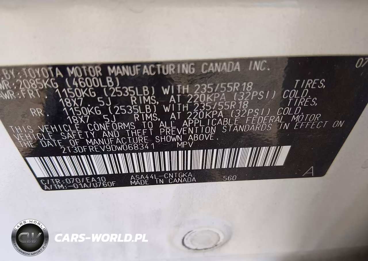 2013 Toyota Rav4 Limited VIN:2T3DFREV9DW068341 - 9
