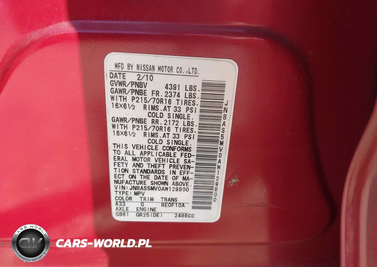 2010 Nissan Rogue S VIN:JN8AS5MV0AW129800 - 9