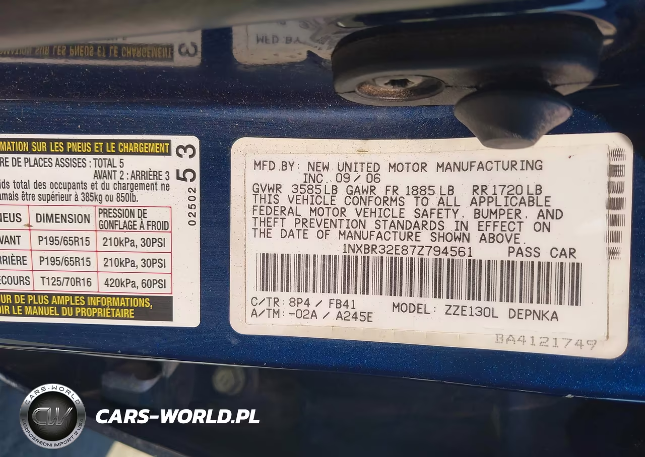 2007 Toyota Corolla Le VIN:1NXBR32E87Z794561 - 12