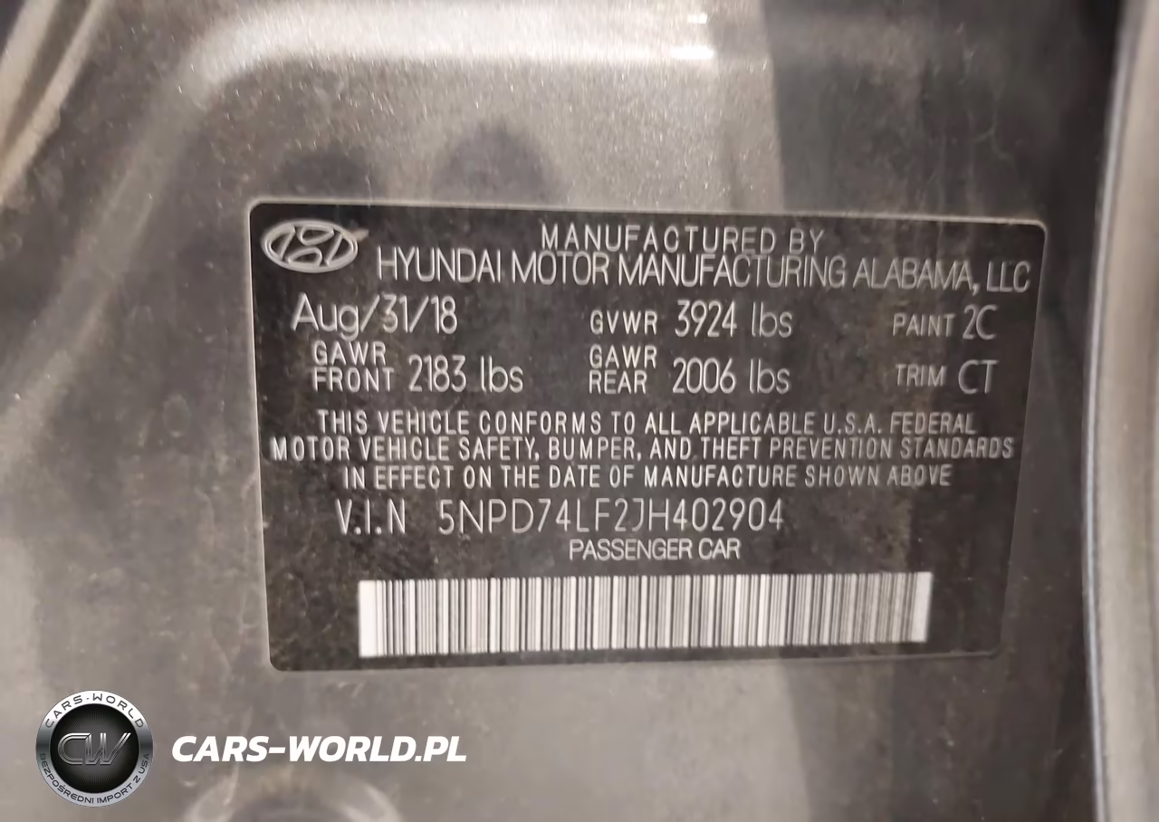 2018 Hyundai Elantra Se VIN:5NPD74LF2JH402904 - 9