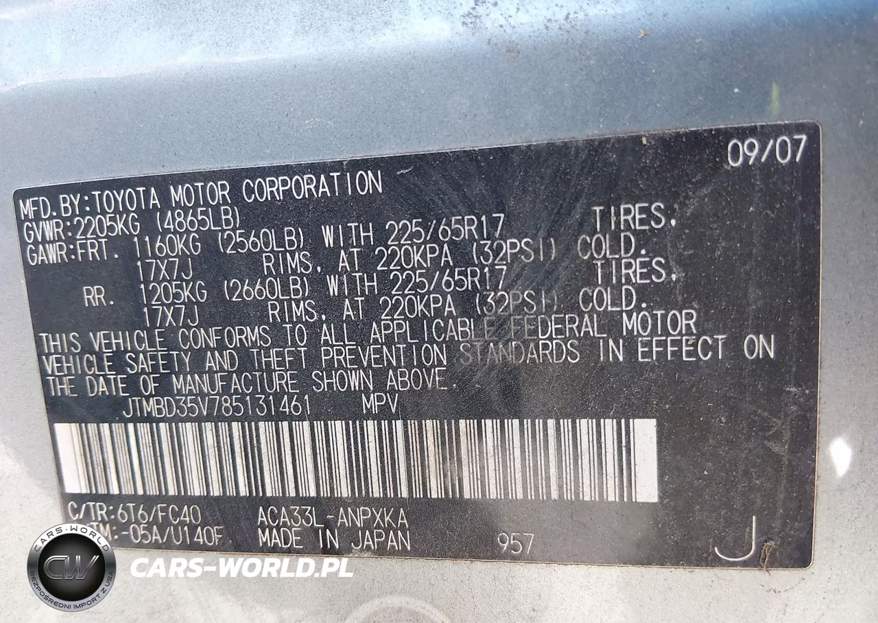 2008 Toyota Rav4 VIN:JTMBD35V785131461 - 9